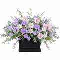 Composition Florale Artificielle en Violet et Blanc