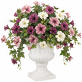 Arrangement Floral Artificiel avec Roses, Pivoines et Hortensias en Tons Pastels
