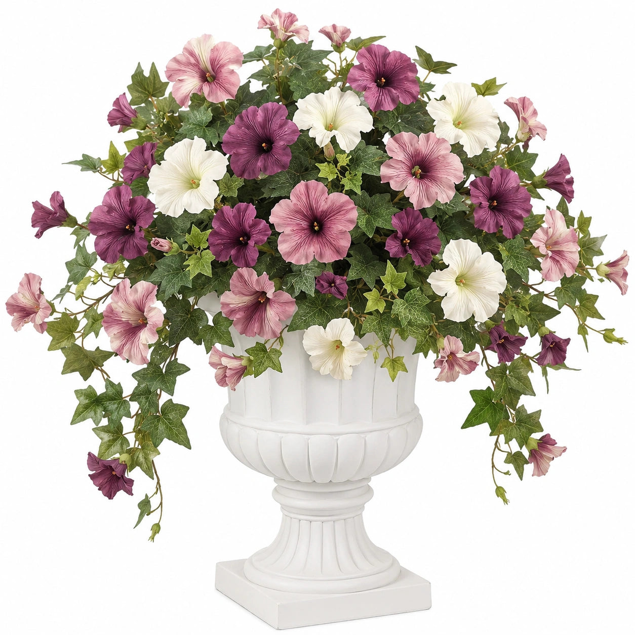 Arrangement Floral Artificiel avec Roses, Pivoines et Hortensias en Tons Pastels