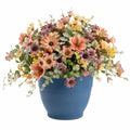Arrangement Floral Artificiel avec Roses et Pivoines en Rose et Blanc