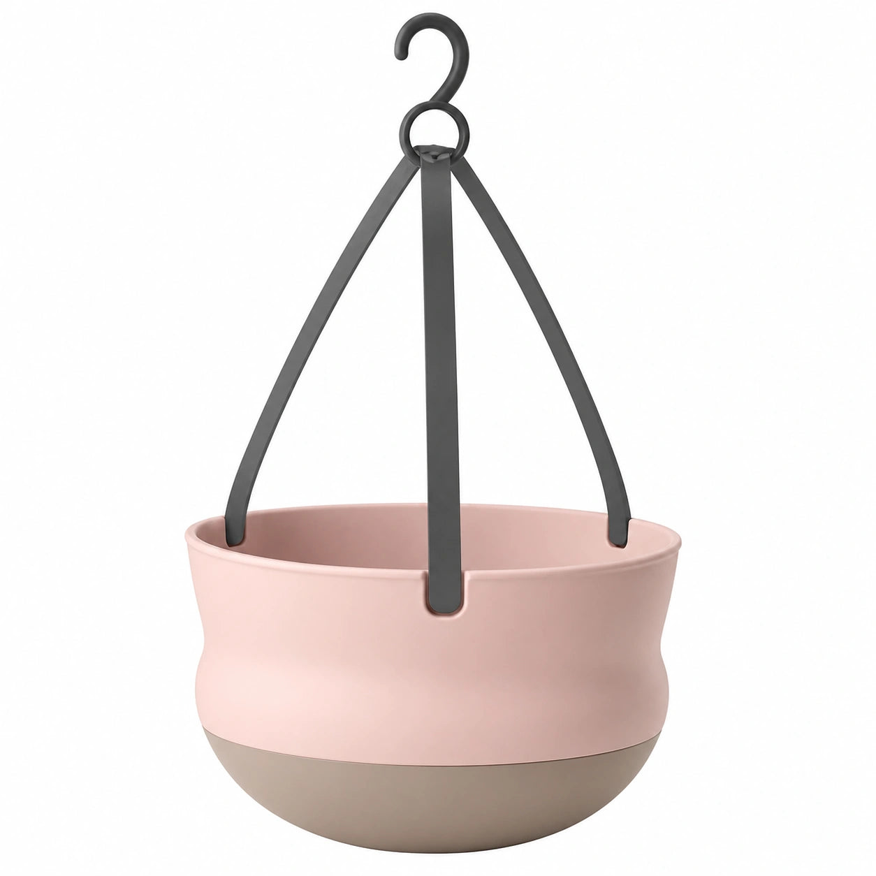 Pot de Plante Suspendu Vert/Gris avec Corde