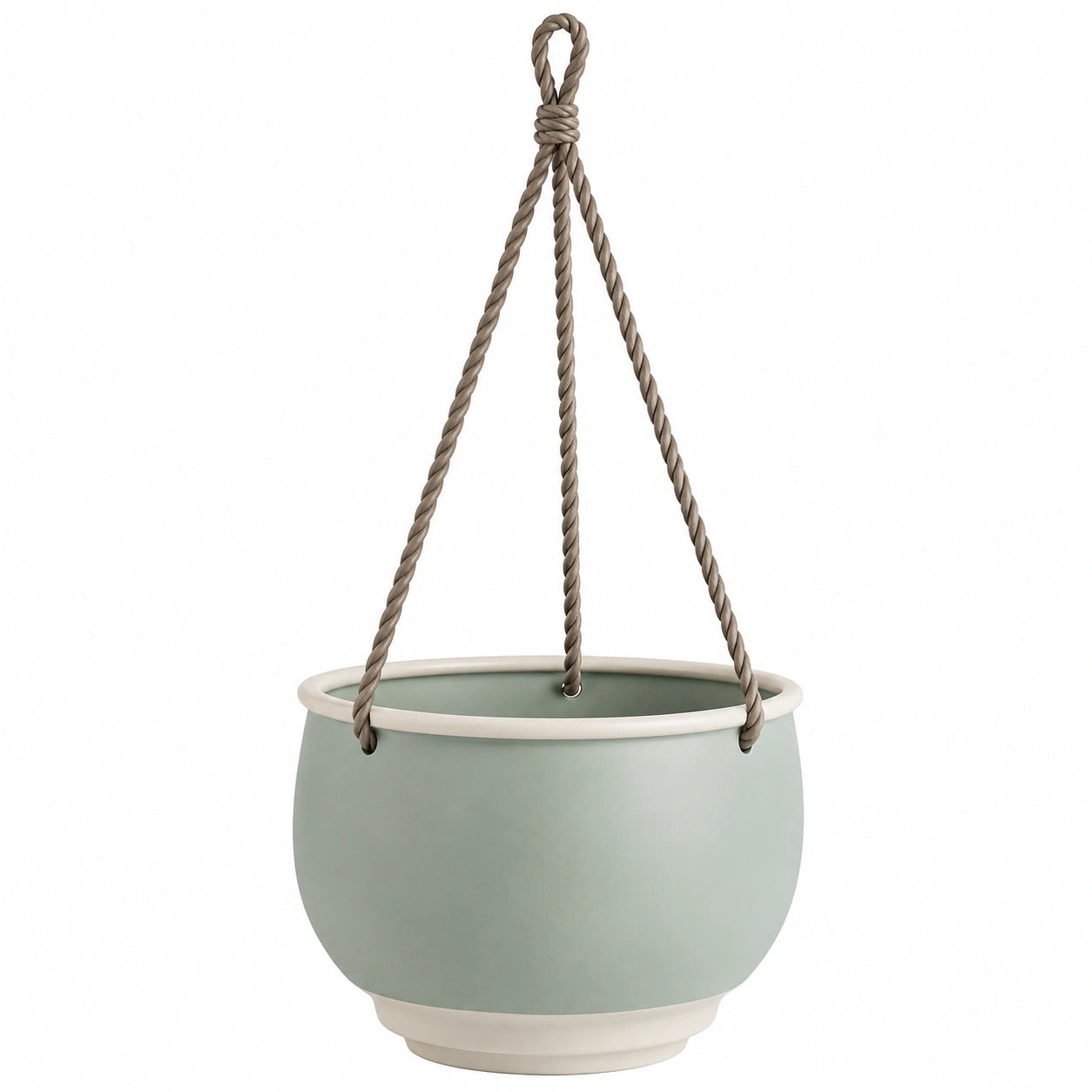 Pot de fleurs suspendu vert sauge/gris intérieur/extérieur
