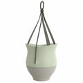 Pot de fleurs suspendu jaune et crème avec chaîne 20cm