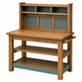 Table de Jardinage en Bois Clair et Vert Olive