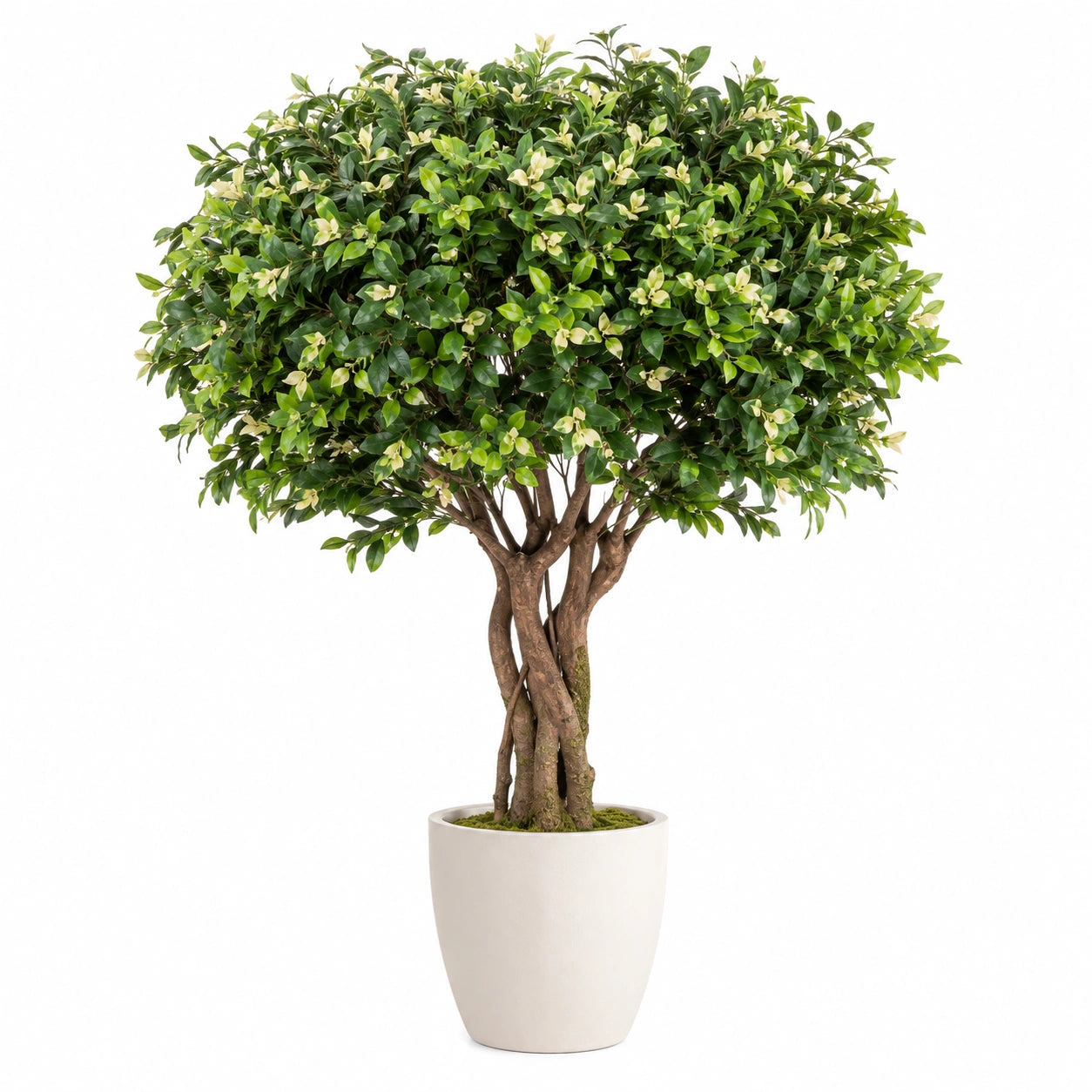 Arbre Topiaire Artificiel Vert avec 3 Niveaux 120cm