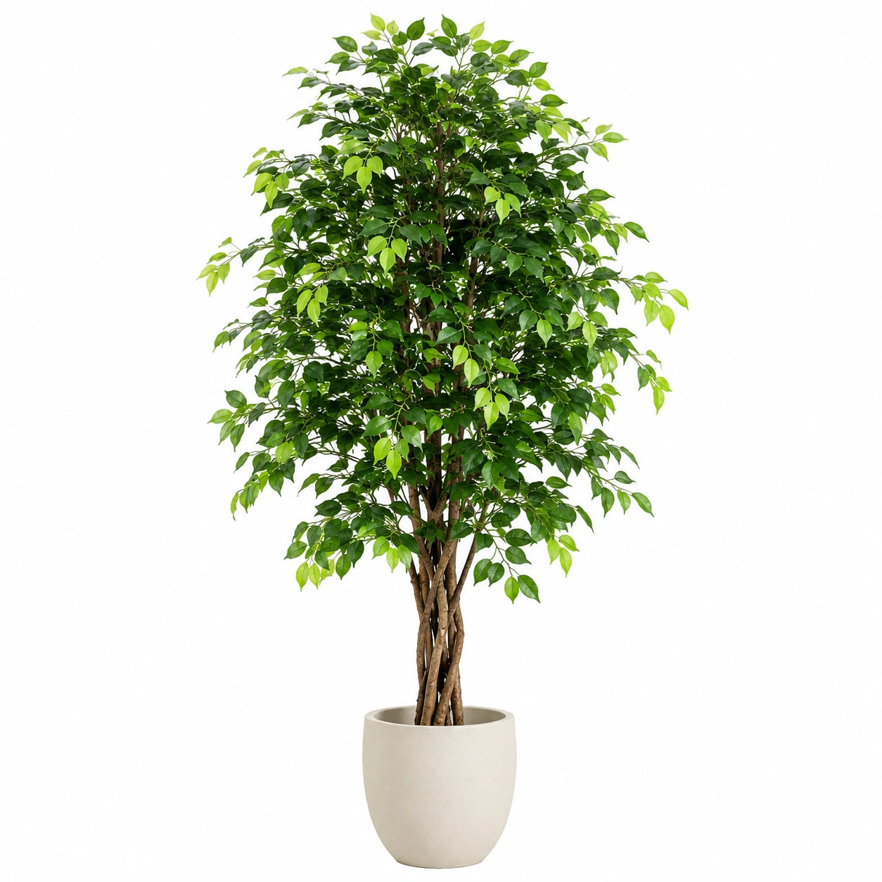 Arbre d'olivier artificiel en pot, hauteur 150 cm, vert/noir