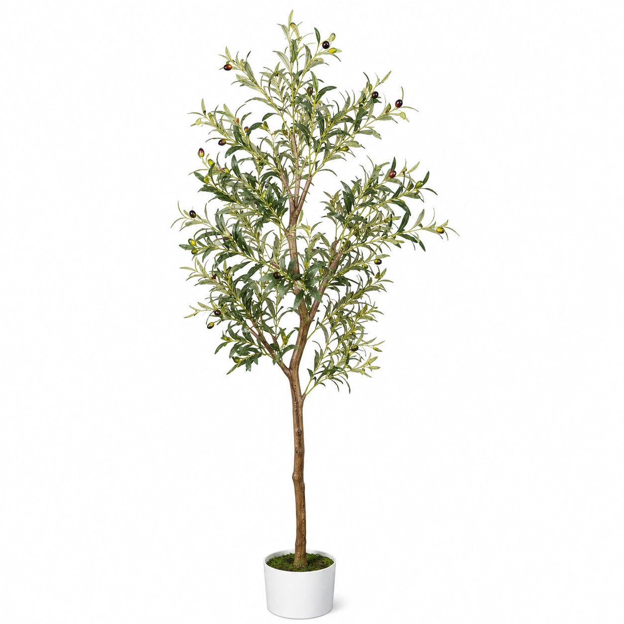 Arbre d'olivier artificiel réaliste 150 cm pour décoration intérieure et extérieure avec pot