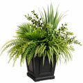 Plante Artificielle en Pot Noir Vert pour Intérieur/Extérieur 50 cm