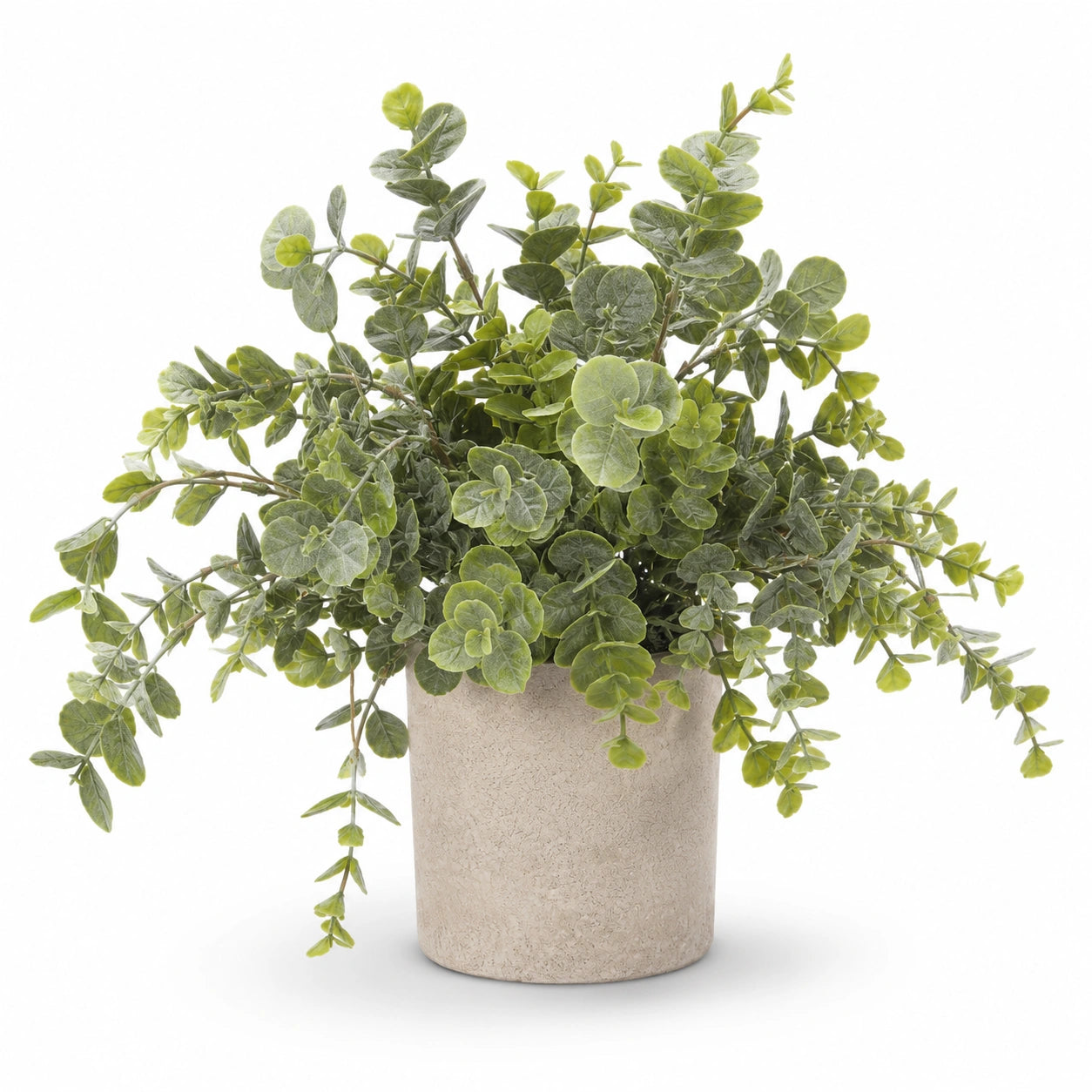 Plante Artificielle Verte avec Pot Blanc - 45 cm