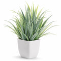 Plante Artificielle en Pot Carré Blanc - Hauteur 25 cm