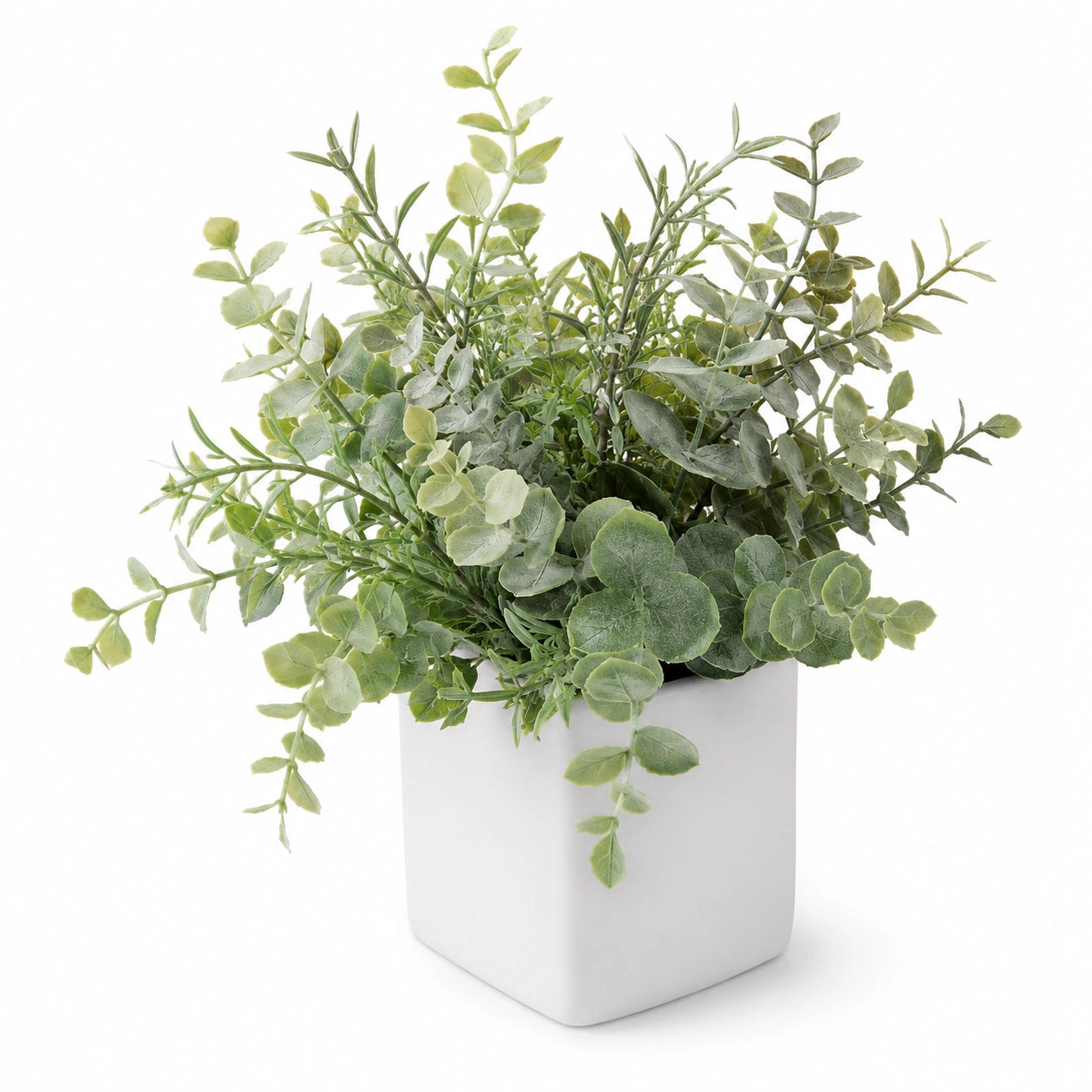 Plante Artificielle Verte avec Pot Noir