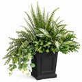 Plante Artificielle en Pot avec Feuillage Vert et Corde 45cm
