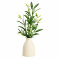 Plante Verte Artificielle en Pot Céramique Blanc