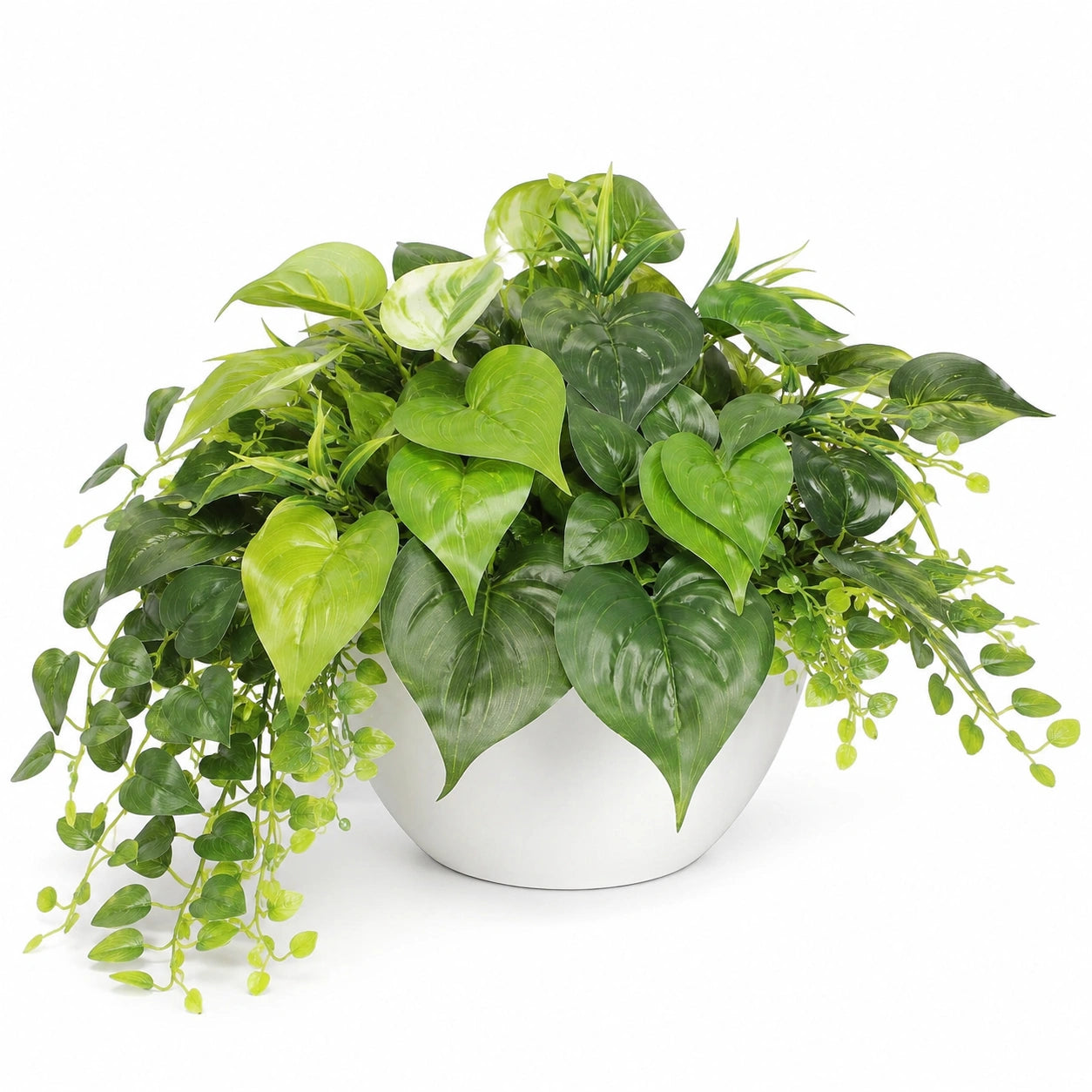 Composition Florale Artificielle avec Pot en Corde