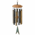 Carillon Éolien en Métal Doré et Vert 80 cm