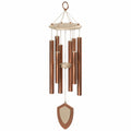 Carillon éolien avec tubes en cuivre, beige et vert