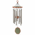 Carillon éolien extérieur noir et cuivre avec bois, 6 tubes