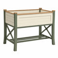 Jardinière surélevée gris en bois pour extérieur, 70x30x80cm