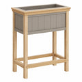 Jardinière surélevée verte et beige pour intérieur/extérieur